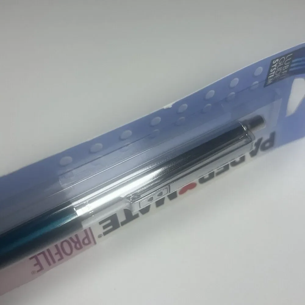 Vintage RARE New PaperMate Double Heart Profile Regular Pen Metallic Blue 1999